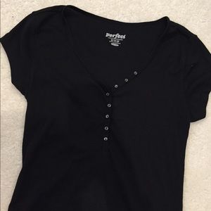 Black V-neck